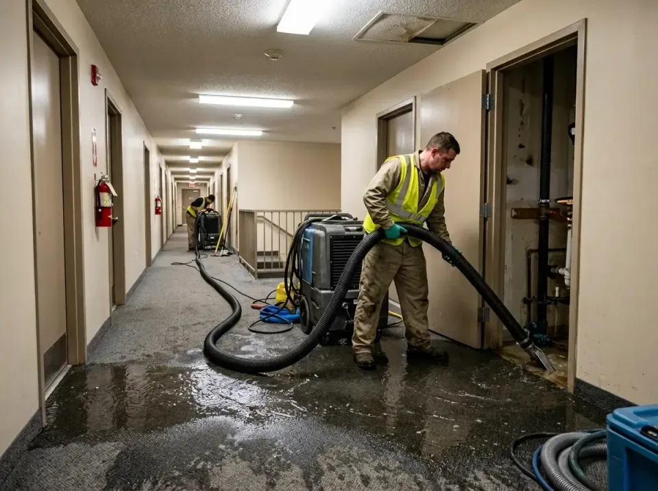 multi-unit-apartment-hallway-f-005 — frequently asked questions, Emergency Burst Pipe Water Extraction & Removal in North Me…